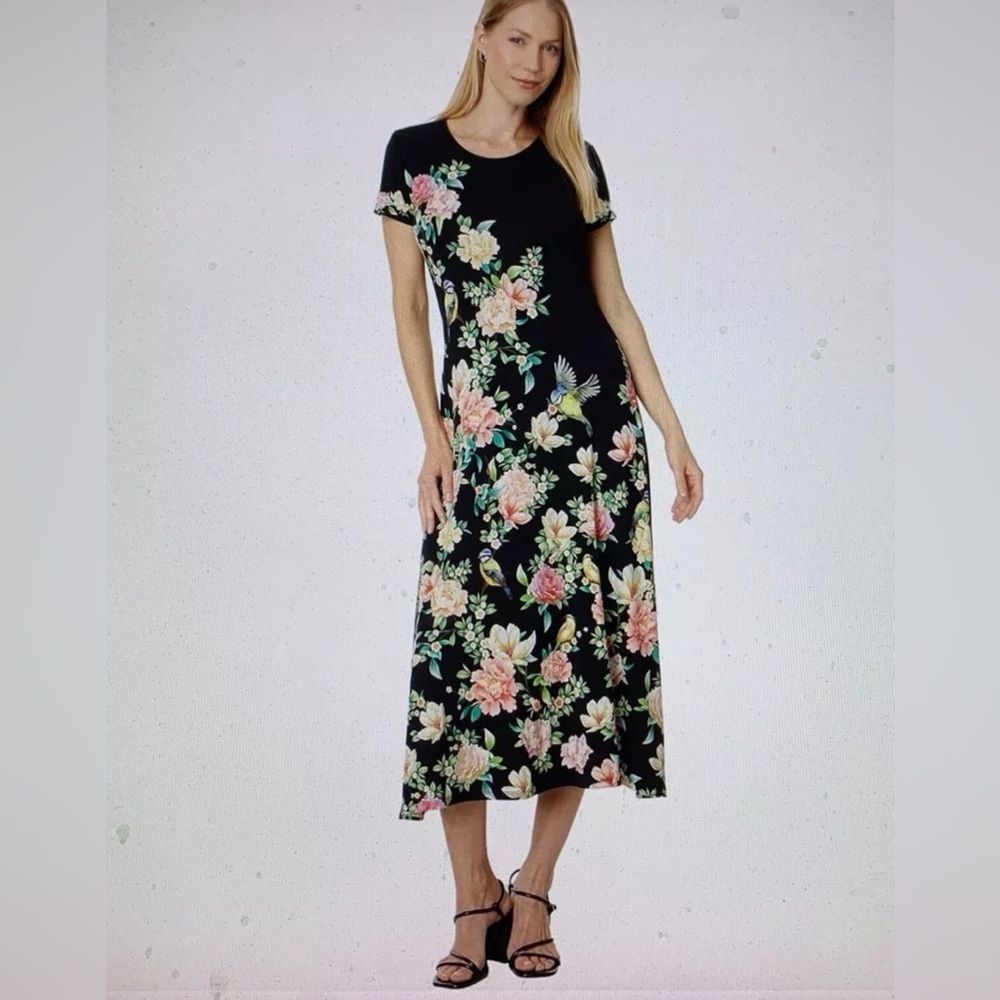 Johnny Was 🦜 Birdie Print Janie Cap Sleeve Favorite NWT